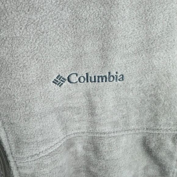 Columbia Tan Full Zip Mock Neck Fleece Jacket Zippered Pockets Men's Size XXL - Picture 3 of 7